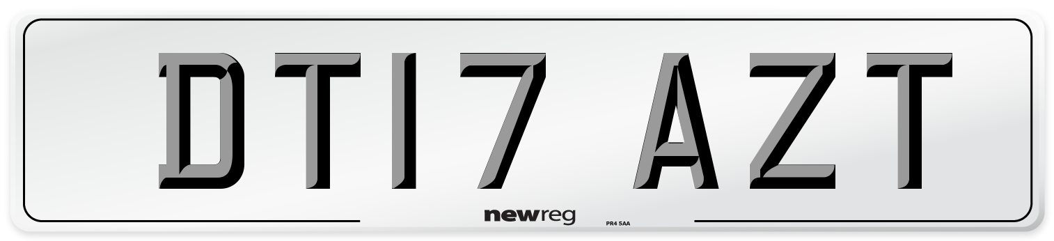 DT17 AZT Number Plate from New Reg